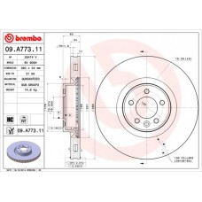 09.A773.11 BREMBO Гальмівний диск