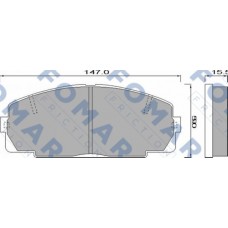 FO 489481 FOMAR Friction Комплект гальмівних колодок дисковий гальм