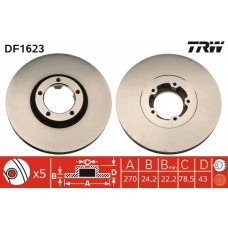 DF1623 TRW Гальмівний диск
