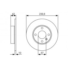 0 986 479 S52 BOSCH Гальмівний диск