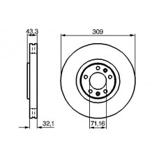 0 986 479 027 BOSCH Гальмівний диск