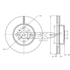 TX 70-72 TOMEX Brakes Гальмівний диск