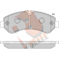 RB2362 R BRAKE Комплект гальмівних колодок дисковий гальм