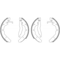 8DB 355 003-501 HELLA PAGID Комплект гальмівних колодок