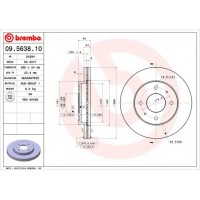 09.5638.10 BREMBO Гальмівний диск