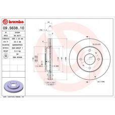 09.5638.10 BREMBO Гальмівний диск