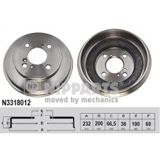 N3318012 NIPPARTS Гальмівний барабан