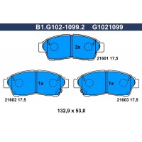 B1.G102-1099.2 GALFER Комплект гальмівних колодок дисковий гальм