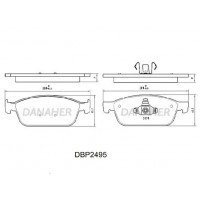 DBP2495 DANAHER Комплект гальмівних колодок дисковий гальм