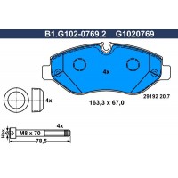 B1.G102-0769.2 GALFER КомплеК т гальмівних колодок, дискове гальмо