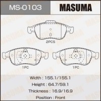 MS-0103 MASUMA Комплект гальмівних колодок