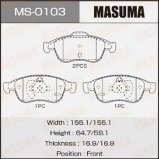 MS-0103 MASUMA Комплект гальмівних колодок