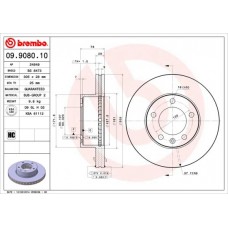09.9080.10 BREMBO Гальмівний диск