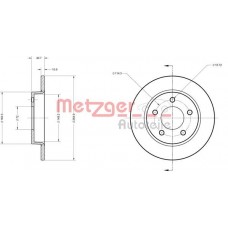 6110301 METZGER Гальмівний диск