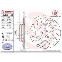 09.D901.23 BREMBO Гальмівний диск