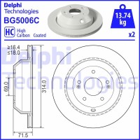 BG5006C DELPHI Гальмівний диск