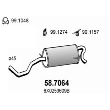 58.7064 ASSO Глушник вихлопних газів кінцевий
