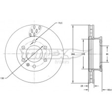 TX 71-19 TOMEX Brakes Гальмівний диск
