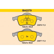 BA2279 BARUM Комплект гальмівних колодок дисковий гальм