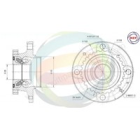 70-160043 MULTIPARTS Комплект підшипника ступиці колеса