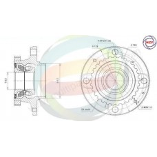 70-160043 MULTIPARTS Комплект підшипника ступиці колеса