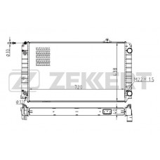 MK-1512 ZEKKERT Радіатор охолодження двигуна