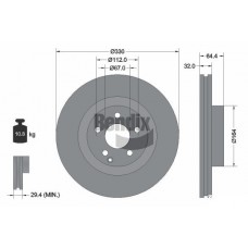 BDS1306HC BENDIX Braking Гальмівний диск