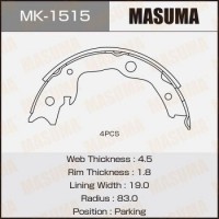 MK-1515 MASUMA Комплект гальмівних колодок