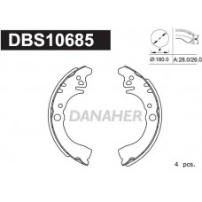 DBS10685 DANAHER Комплект гальмівних колодок
