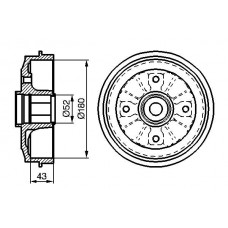 0 986 477 114 BOSCH Гальмівний барабан