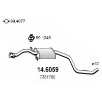 14.6059 ASSO Середній глушник вихлопних газів