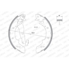 152-2036 WEEN Комплект гальмівних колодок