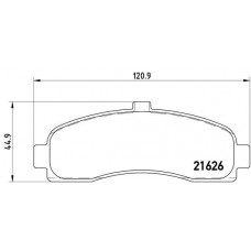 P 56 031 BREMBO КомплеК т гальмівних колодок, дискове гальмо