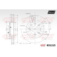 831215 MAXTECH Гальмівний диск