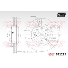 831215 MAXTECH Гальмівний диск
