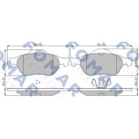 FO 896981 FOMAR Friction Комплект гальмівних колодок дисковий гальм