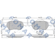 FO 896981 FOMAR Friction Комплект гальмівних колодок дисковий гальм