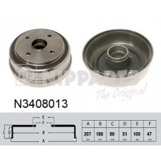 N3408013 NIPPARTS Гальмівний барабан