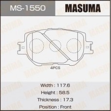 MS-1550 MASUMA Комплект гальмівних колодок