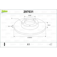 297031 VALEO Гальмівний диск
