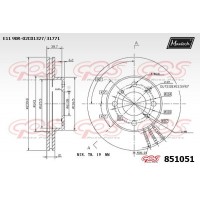 851051 MAXTECH Гальмівний диск