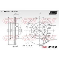 851051 MAXTECH Гальмівний диск