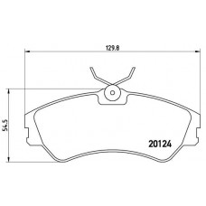 P 85 028 BREMBO Комплект гальмівних колодок дисковий гальм