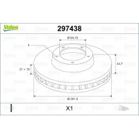 297438 VALEO Гальмівний диск