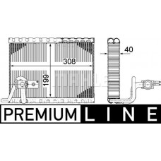 AE 124 000P MAHLE Випарник кондиціонера