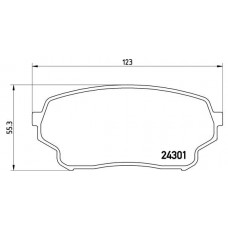 P 79 019 BREMBO Комплект гальмівних колодок дисковий гальм