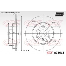 873611 MAXTECH Гальмівний диск