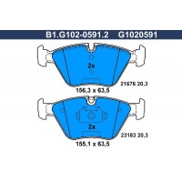 B1.G102-0591.2 GALFER Комплект гальмівних колодок дисковий гальм