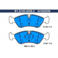 B1.G102-0258.2 GALFER Комплект гальмівних колодок дисковий гальм