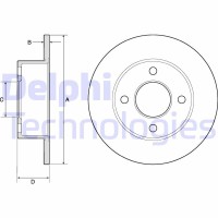 BG2343 DELPHI Гальмівний диск